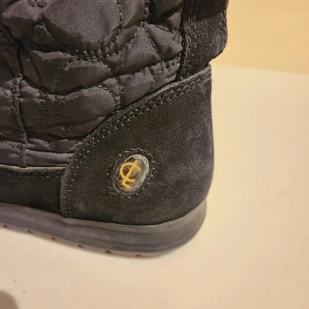 Coach Black Faux Fur Lined Quilted Boots Size 6 Women's Winter Snow Designer Y2K